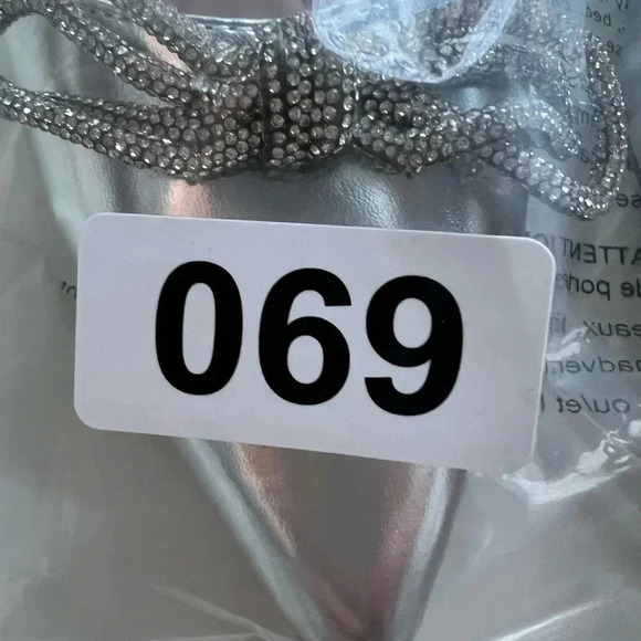 BCBGeneration Women's Kristin Silver Slingbacks Rhinestone Bow Flats Shoes 8 NEW - Picture 7 of 7